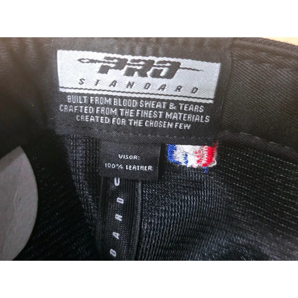 NEW Pro Standard Philadelphia 76ers NBA‎ Leather Visor Snapback Hat Black Blue